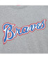 Фото #4 товара Men's Hank Aaron Heather Gray Atlanta Braves Cooperstown Collection Legends T-Shirt