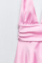 Фото #10 товара Платье из сатина с горловиной халтер ZARA