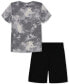 Toddler & Little Boys Printed Logo T-Shirt & Shorts, 2 Piece Set