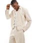 ASOS DESIGN smart co-ord relaxed shirt jacket in linen stripe