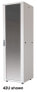 Фото #8 товара Intellinet Network Cabinet - Free Standing (Basic) - 42U - Usable Depth 123 to 573mm/Width 503mm - Grey - Flatpack - Max 600kg - Server Rack - IP20 rated - 19" - Steel - Single-Point Door Lock - One Lock Per Side Panel - Three Year Warranty - Freestanding rack - 42U