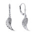 Fashion silver jewelry set Angel wings SET213W (pendant, earrings)