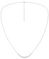 ფოტო #1 პროდუქტის Lab Grown Diamond Curved Bar Collar Necklace (1/2 ct. t.w.) in Sterling Silver, 16" + 2" extender