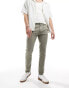 ASOS DESIGN skinny chino in washed dark khaki