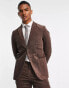 Фото #2 товара Selected Homme slim fit suit jacket in brown cord