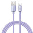 Фото #1 товара Kabel przewód do szybkiego ładowania i transferu danych USB USB-C 100W 1.2m fioletowy