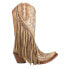 Фото #1 товара Corral Boots Ld Lamb Inlay & Embroidery & Fringes Snip Toe Cowboy Womens Brown