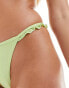 Brave Soul frilled trim low rise bikini bottoms in mint green M - фото #4