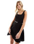 Фото #1 товара New Look skater dress with belt in black