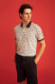 Фото #8 товара Мужская футболка-поло defacto Slim Fit Polo с коротким рукавом из 100% хлопка
