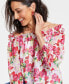 Фото #4 товара Women's Long-Sleeve Off-The-Shoulder Blouse, Created for Macy's