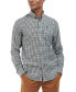 Фото #1 товара Men's Finkle Tailored-Fit Gingham Check Button-Down Twill Shirt