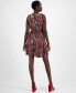 Фото #2 товара Women's Printed Smocked-Waist Sleeveless Dress