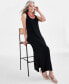Фото #3 товара Women's Sleeveless Knit Maxi Dress, Created for Macy's