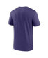 Фото #3 товара Men's Purple Baltimore Ravens Legend Wordmark Performance T-Shirt