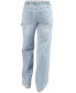 ფოტო #2 პროდუქტის Juniors' High-Rise Utility Wide-Leg Jeans