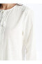 LCW Grace Bağlamalı Yaka Nakışlı Uzun Kollu Kadın Bluz
