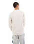 G-Star P-3 long sleeve t-shirt in off white with logo chest print and sleeve pocket