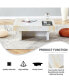 Фото #4 товара Elegant MDF Coffee Table with Marble Pattern, 31.4"x31.4"x12"