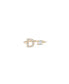 ფოტო #1 პროდუქტის Crystal Initial Adjustable Gold-Tone Ring