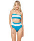 L*Space 299625 Color Block Rebel Stripe Portia Bottom Swimwear Size MD