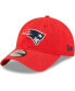 Фото #1 товара Men's Red New England Patriots Icon Logo Core Classic 2.0 9TWENTY Adjustable Hat