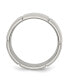 Фото #2 товара Stainless Steel Brushed Polished Grooved 8mm Edge Band Ring