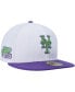 Фото #2 товара Men's White New York Mets Side Patch 59FIFTY Fitted Hat