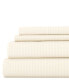 Фото #1 товара Expressed In Embossed by The Home Collection Checkered 4 Piece Bed Sheet Set, California King