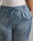 Фото #3 товара Plus Size Printed Charmeuse Pants