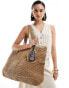 Фото #4 товара & Other Stories oversized straw tote bag in beige