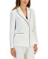 ფოტო #3 პროდუქტის Women's Contrast Trim Two-Button Jacket & Mid Rise Pant Suit