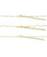 Фото #3 товара Cubic Zirconia Sun Pendant Layered Necklace Set, 3 Pieces