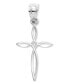 ფოტო #1 პროდუქტის 14k White Gold Charm, Passion Cross Charm