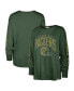 Women's Green Distressed Green Bay Packers Tom Cat Long Sleeve T-shirt