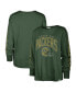 ფოტო #1 პროდუქტის Women's Green Distressed Green Bay Packers Tom Cat Long Sleeve T-shirt