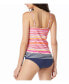 Women's Swim Bridget Underwire Tankini Top with Horizontal Stripes