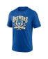 Men's Heather Royal Milwaukee Brewers Home Team Tri-Blend T-Shirt Синий, M - фото #3