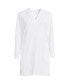 Фото #2 товара Plus Size Cotton Jersey Long Sleeve Hooded Swim Cover-up Dress