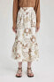 Фото #25 товара Макси юбка смешанная с цветочным узором defacto B1363ax23hs.