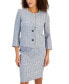 Tweed Four-Button Jacket & Pencil Skirt Suit, Regular & Petite Sizes