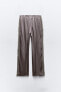 Фото #7 товара Атласные брюки с вышивкой — zw collection ZARA