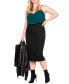 Фото #1 товара Plus Size Knit Column Skirt
