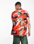 Superdry vintage Hawaiian short sleeve shirt in orange