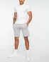 Фото #4 товара FCUK side scribble jersey shorts in light grey