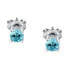 Фото #2 товара Silver earrings with light blue zircons Silver LPS01AWV14