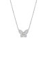 Фото #1 товара by Adina Eden large Baguette Butterfly Necklace Pave Sterling Silver