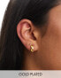 Фото #1 товара Bohomoon gold plated stainless steel 14mm huggie hoop earrings