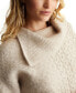 Фото #5 товара Women's Mix-Stitch Envelope-Collar Sweater