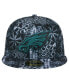 ფოტო #3 პროდუქტის Men's Black Philadelphia Eagles Shibori 59fifty Fitted Hat